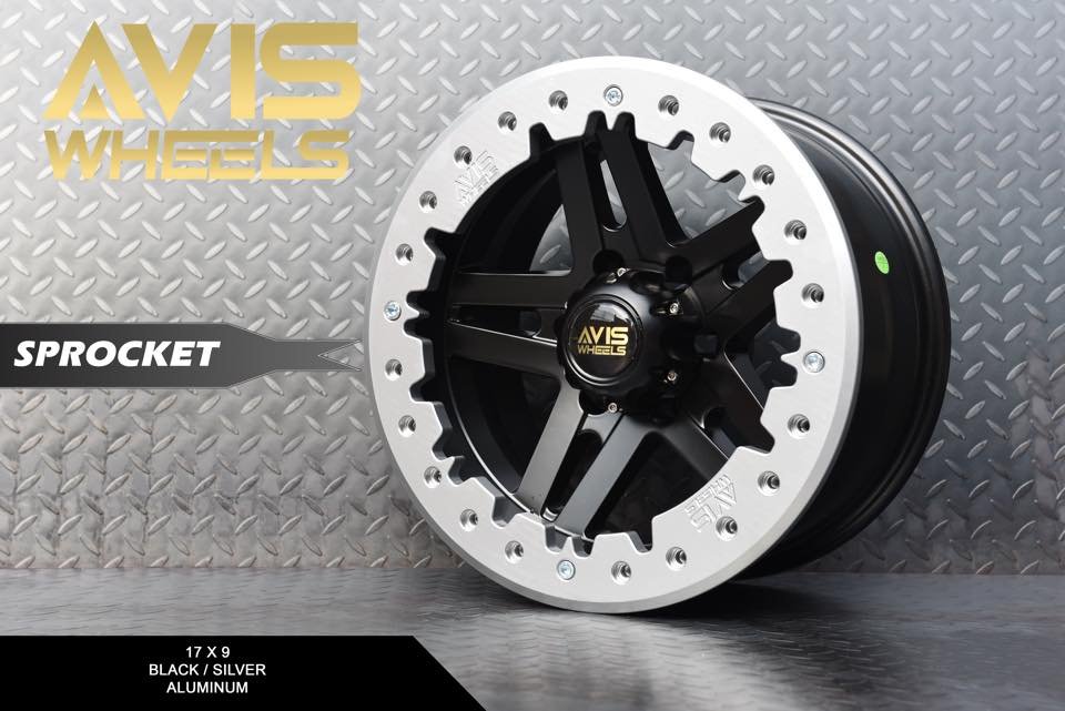 AVIS WHEELS SPROCKET BLACK BLACK SILVER RING
